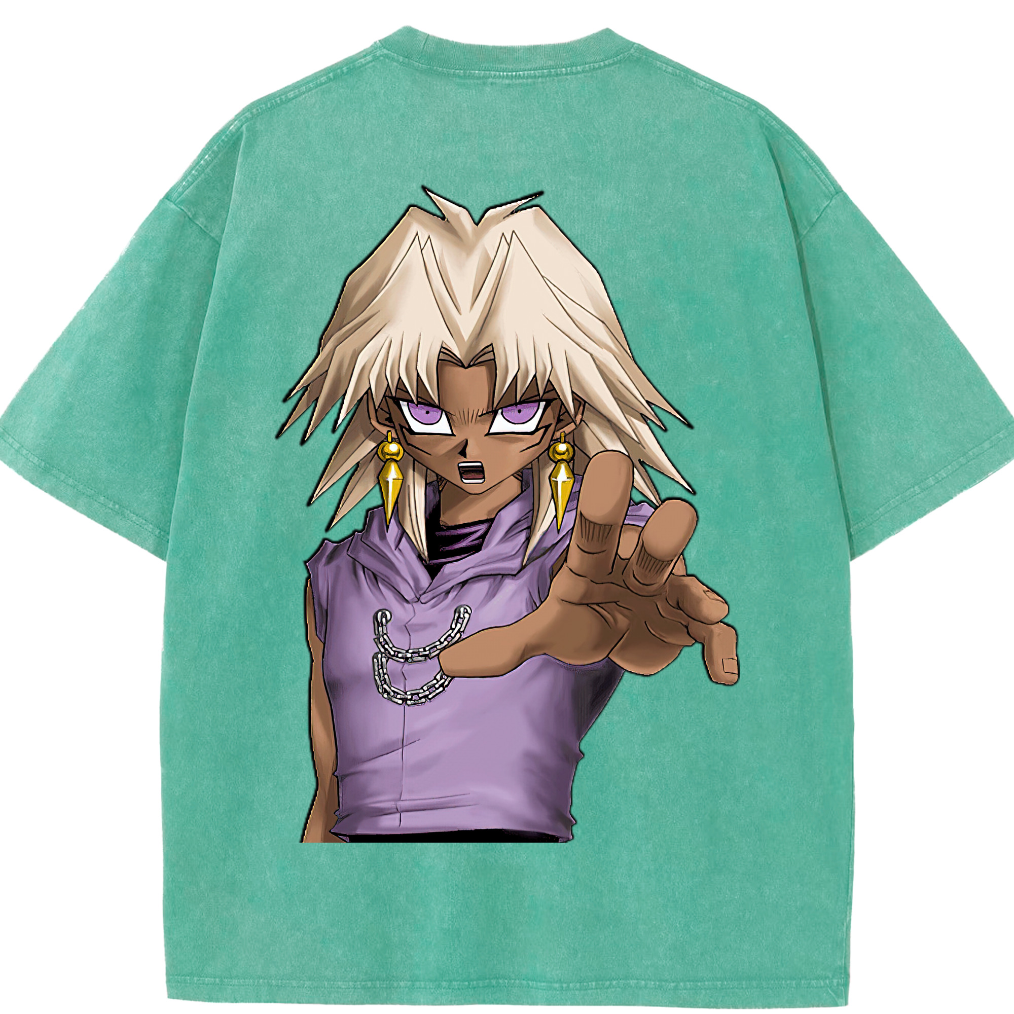 （画像用） 遊☆戯☆王 Yu-Gi-Oh! 綿100% ヴィンテージ風 半袖Tシャツ（背面プリント）